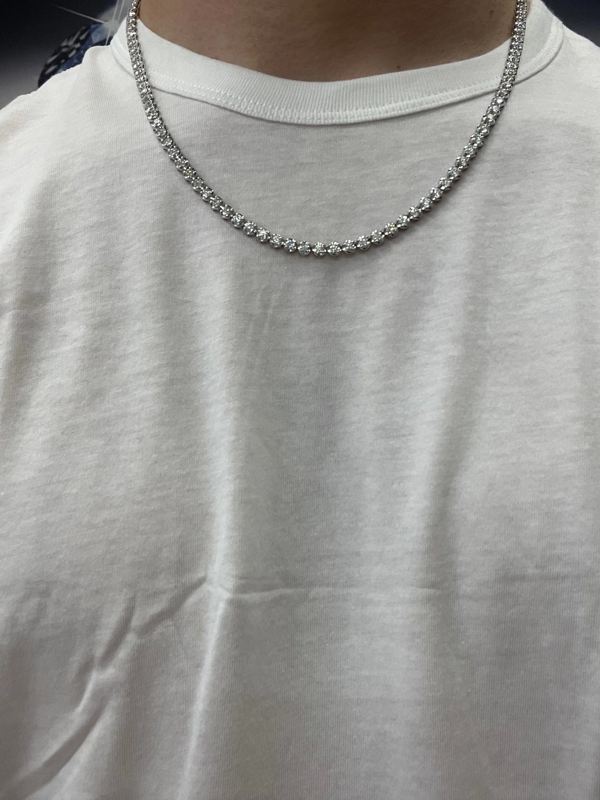 ( 20 Carats T.W ) Tennis Chain Men's Tennis Necklace