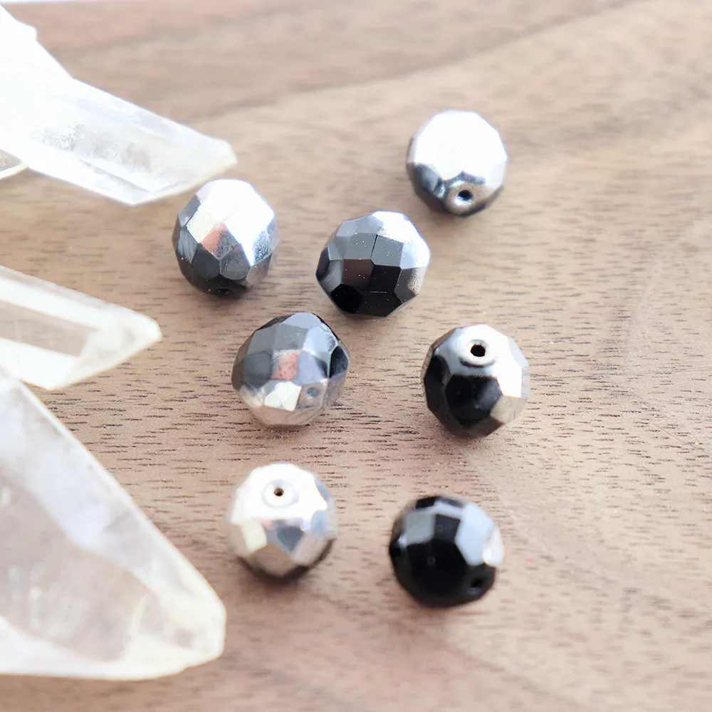 10 Faceted Czech Glass Beads - 10mm - Fire Polished - Choose Your Color!