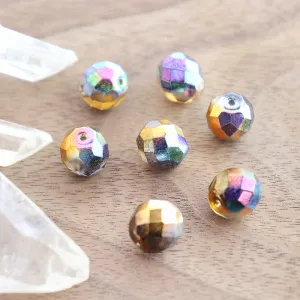 10 Faceted Czech Glass Beads - 10mm - Fire Polished - Choose Your Color!