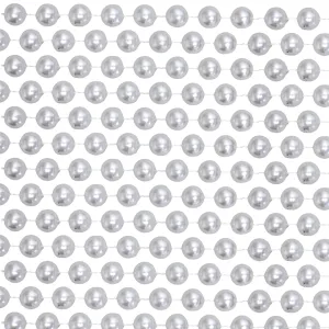 100" 14mm Round Pearl White Mardi Gras Beads