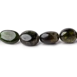 11x9-13x10mm Green Tourmaline Plain Nugget Beads 12.5 inch 25 pieces