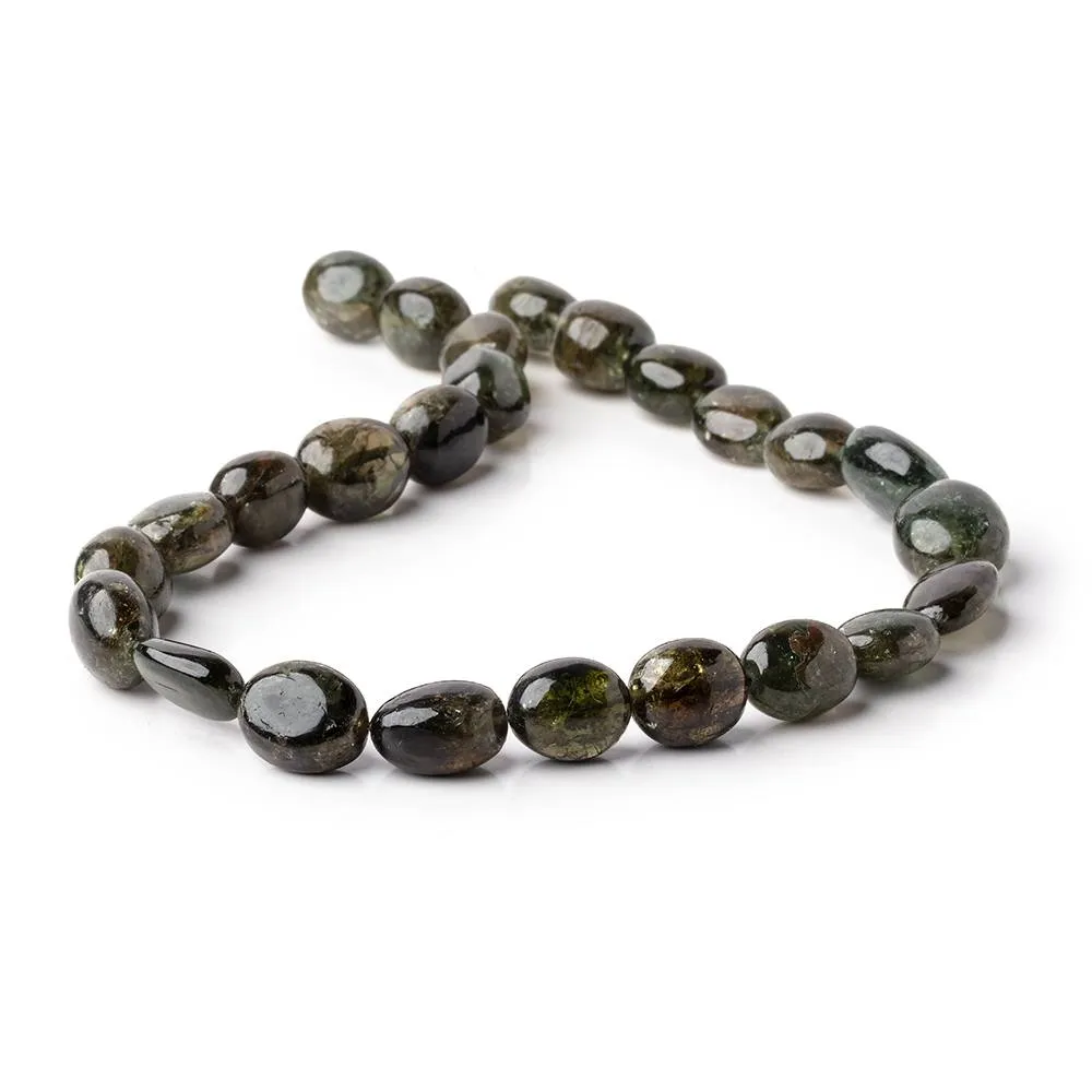 11x9-13x10mm Green Tourmaline Plain Nugget Beads 12.5 inch 25 pieces