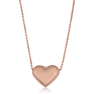 14k Rose Gold Heart Necklace (18 inch)