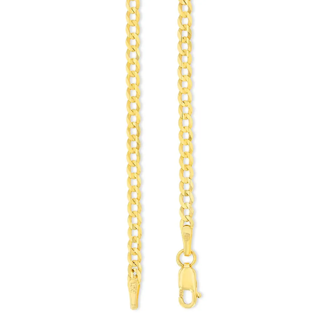 14K Yellow Gold Reversible Round Aquarius Zodiac Sign Pendant with Cuban Chain Necklace