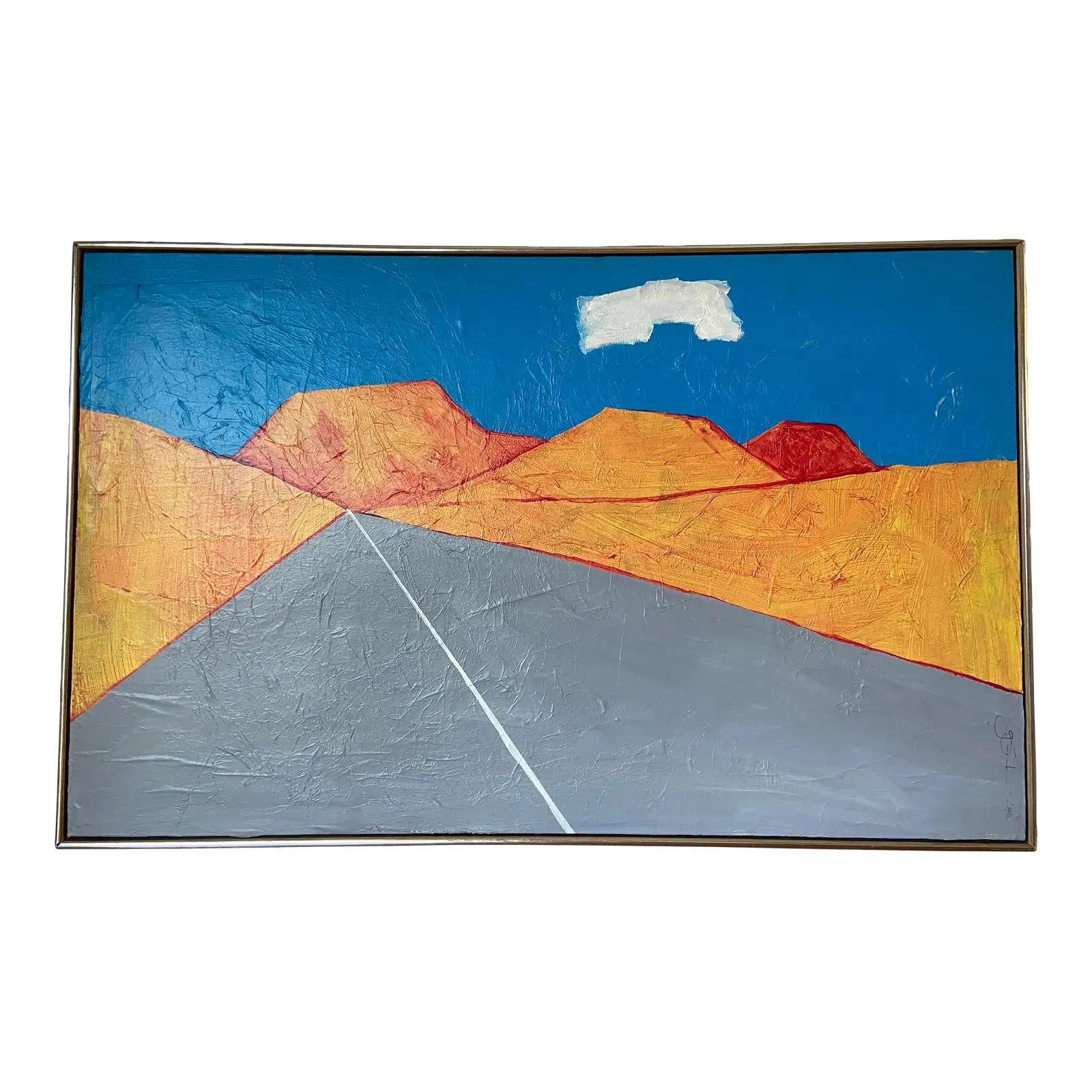 1982 COLORADO HIGHWAY PAINTING BY GEORGE SANDERS