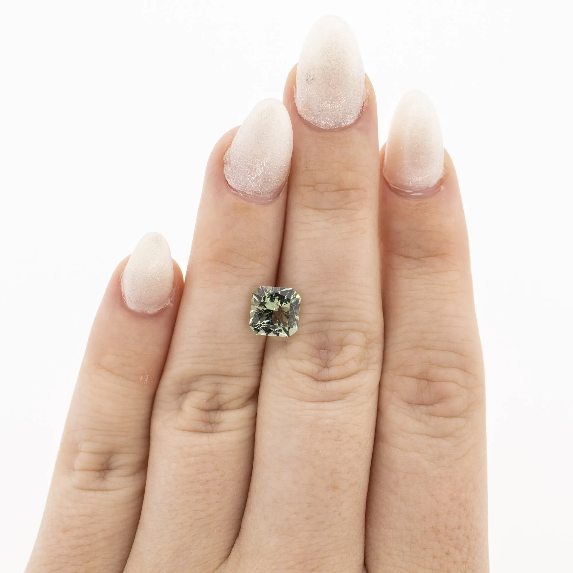 2.18ct Custom Cut Cushion Mint Green Tourmaline