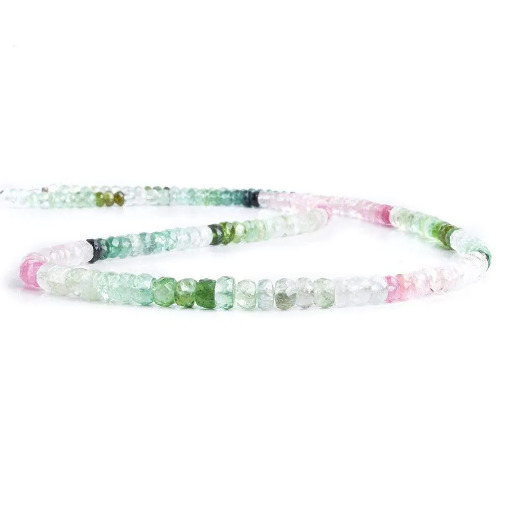 4-5.5mm Multi-Color Tourmaline Faceted Rondelle, A Grade