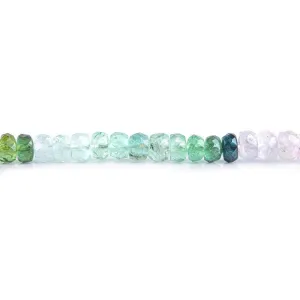 4-5.5mm Multi-Color Tourmaline Faceted Rondelle, A Grade