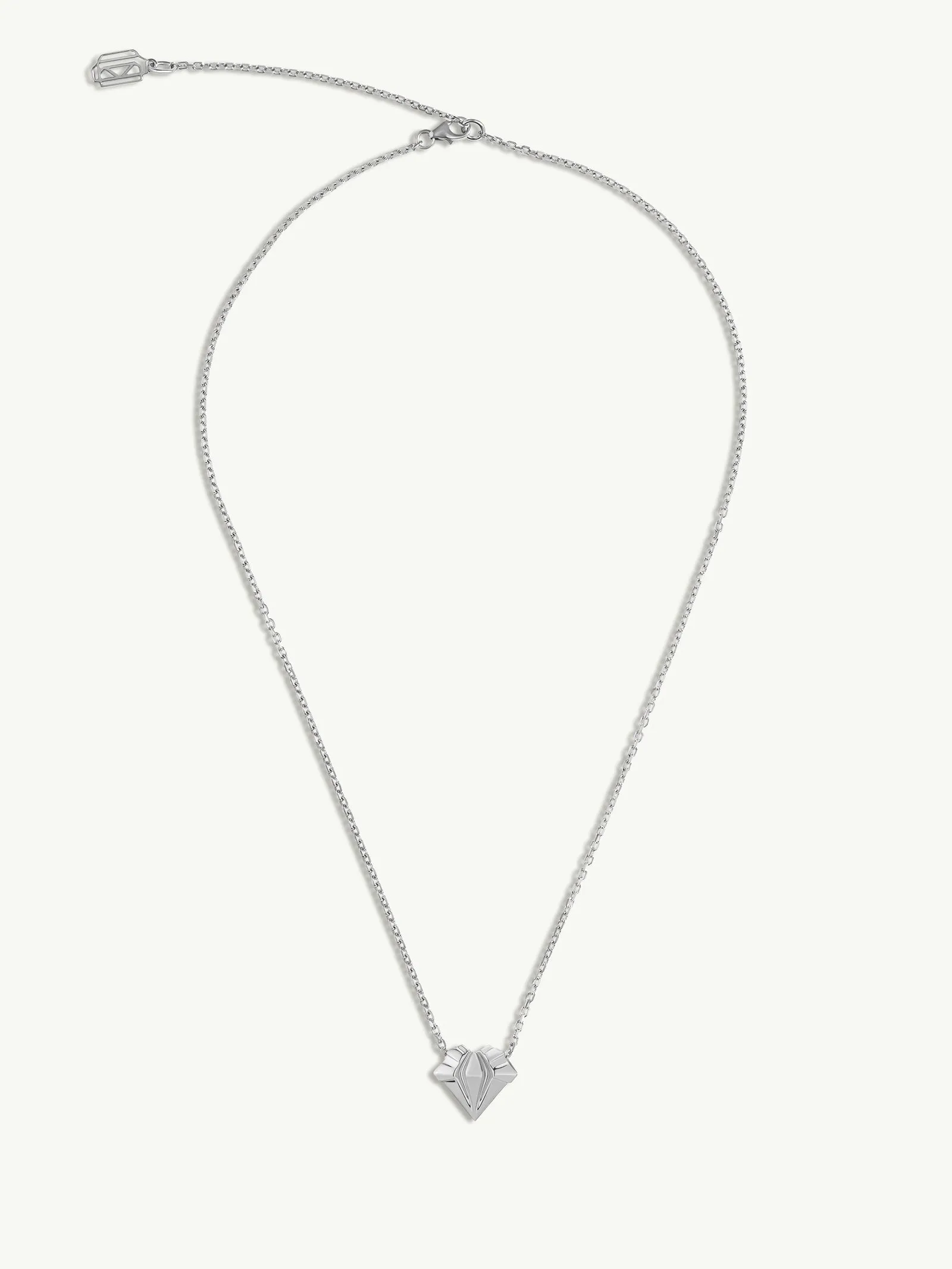 Alexandria Pendant Necklace In Platinum, 13mm