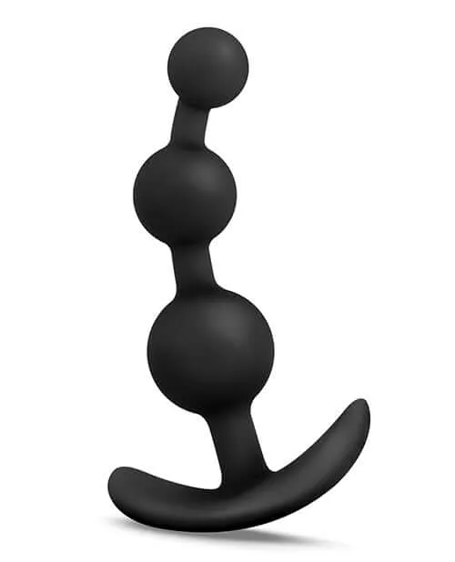 Anal Adventures Platinum Small Anal Beads Black from Blush Novelties