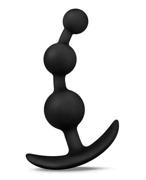 Anal Adventures Platinum Small Anal Beads Black from Blush Novelties