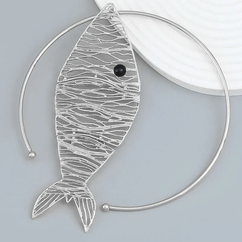 Bohemian Fish Pendant Choker Necklaces - 2 Colors