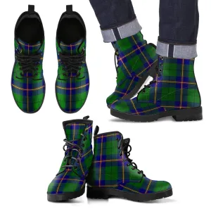 Carmichael Modern Tartan Leather Boots