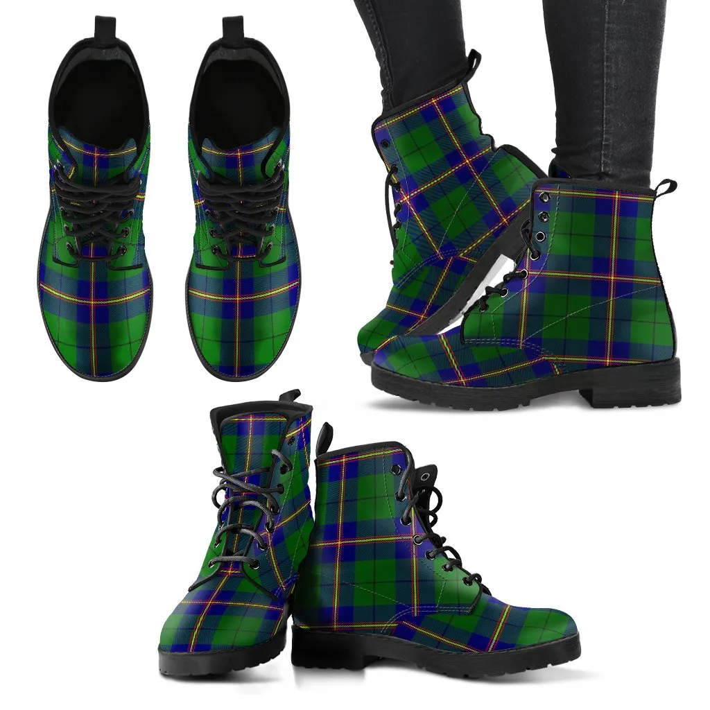 Carmichael Modern Tartan Leather Boots