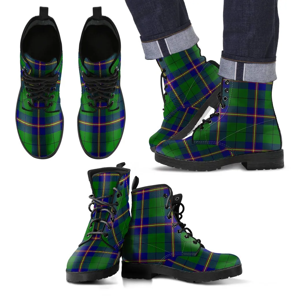 Carmichael Modern Tartan Leather Boots