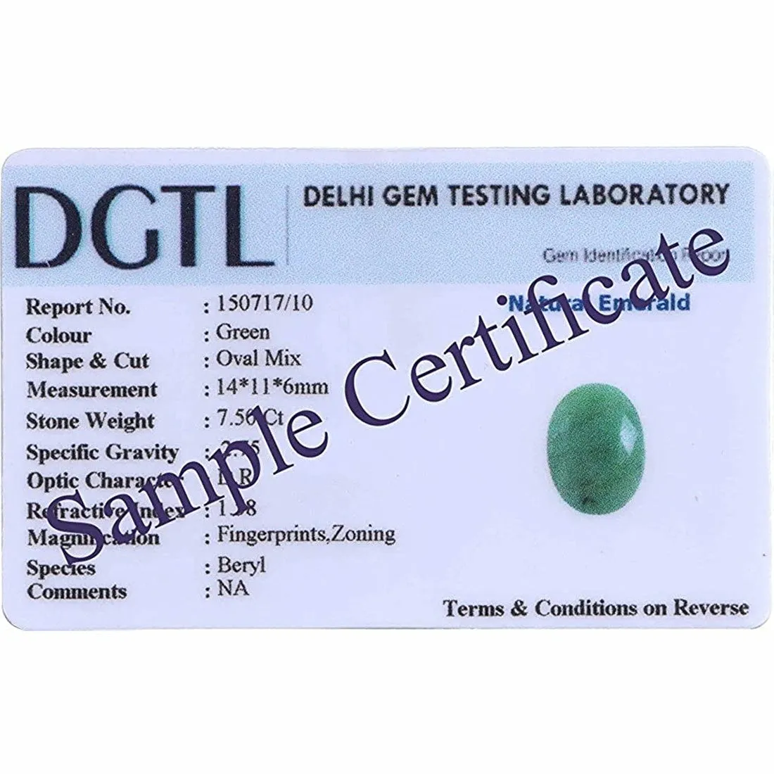 Clara Natural Green Onyx Haqiq 10.25 to 10.5 RATTI Certified Emerald Substitute Loose Gemstone