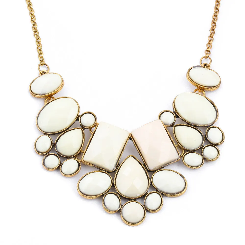 Collier Resin Gem Choker Statement Necklaces gioielli Link Chain Necklace collares Bijoux Necklace For Women Maxi Necklace colar
