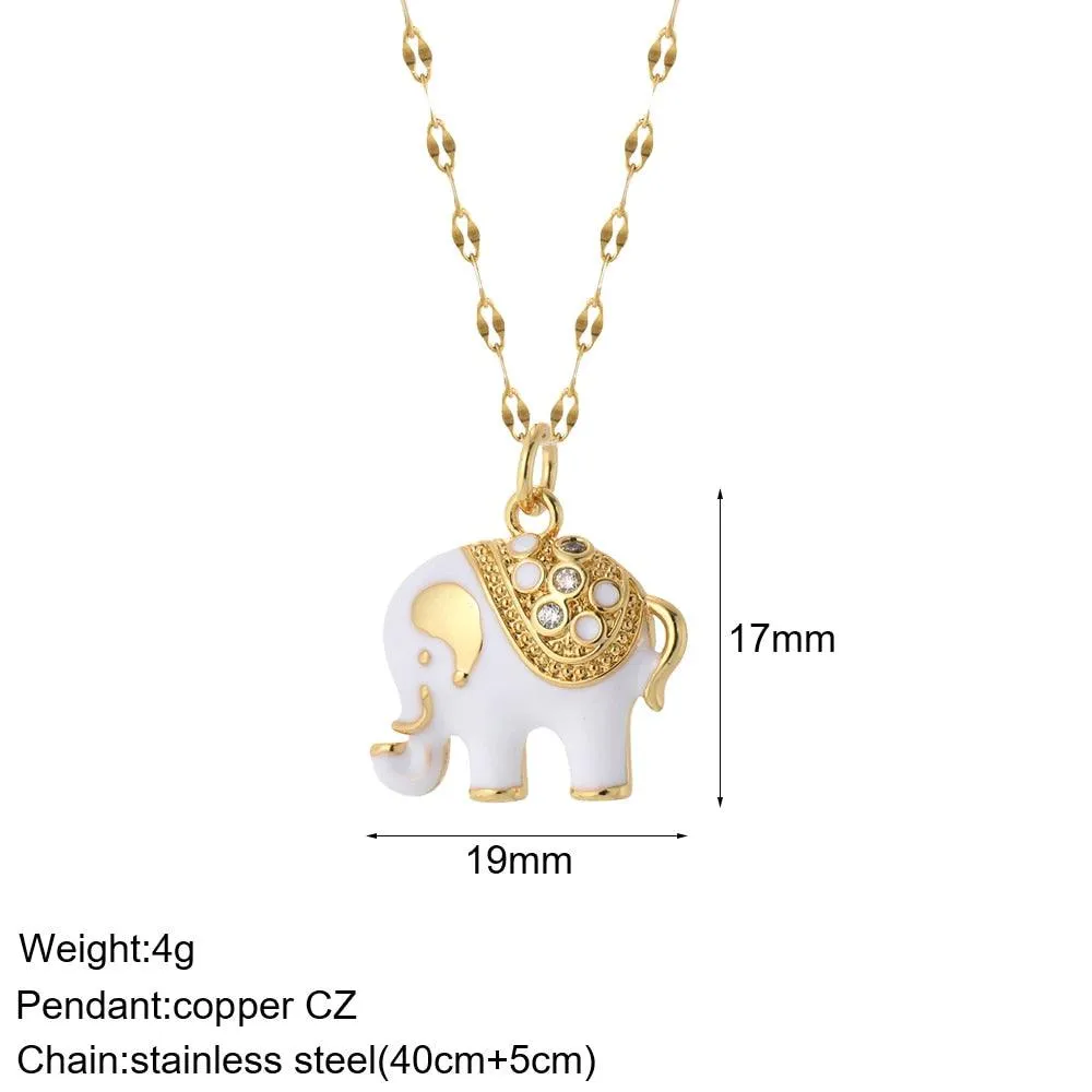 Cute Collars Long Stainless-Steel Necklace for Women