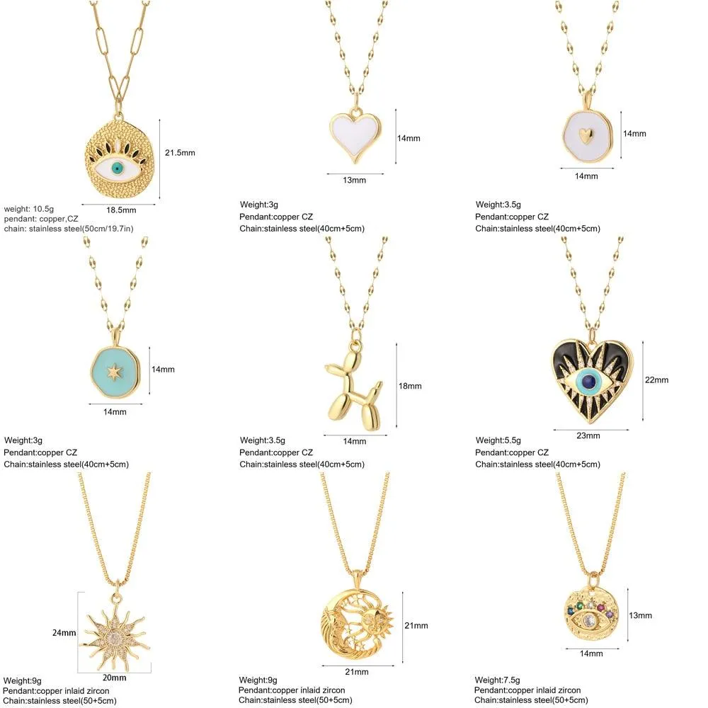 Cute Collars Long Stainless-Steel Necklace for Women