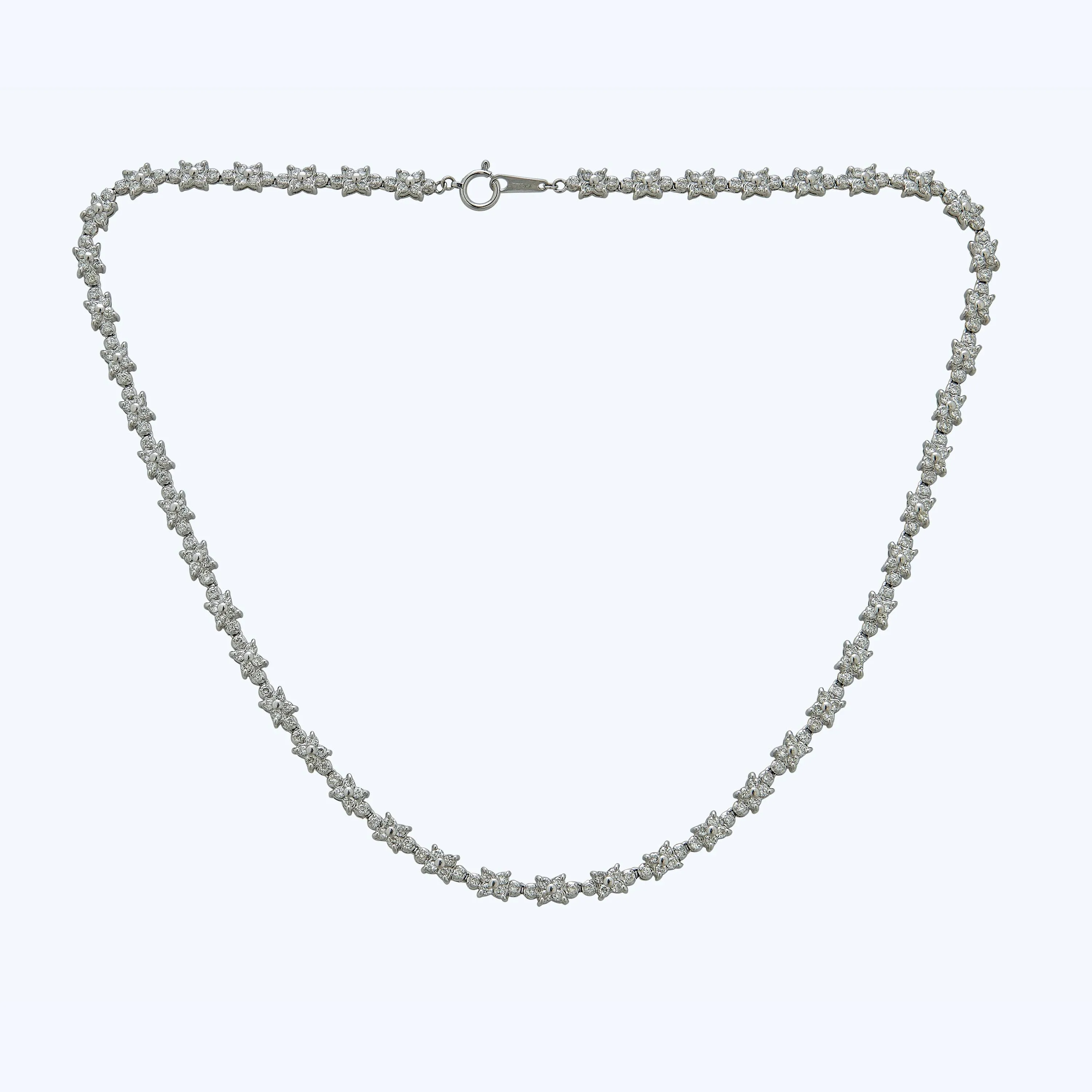 Diamond Floret Line Necklace