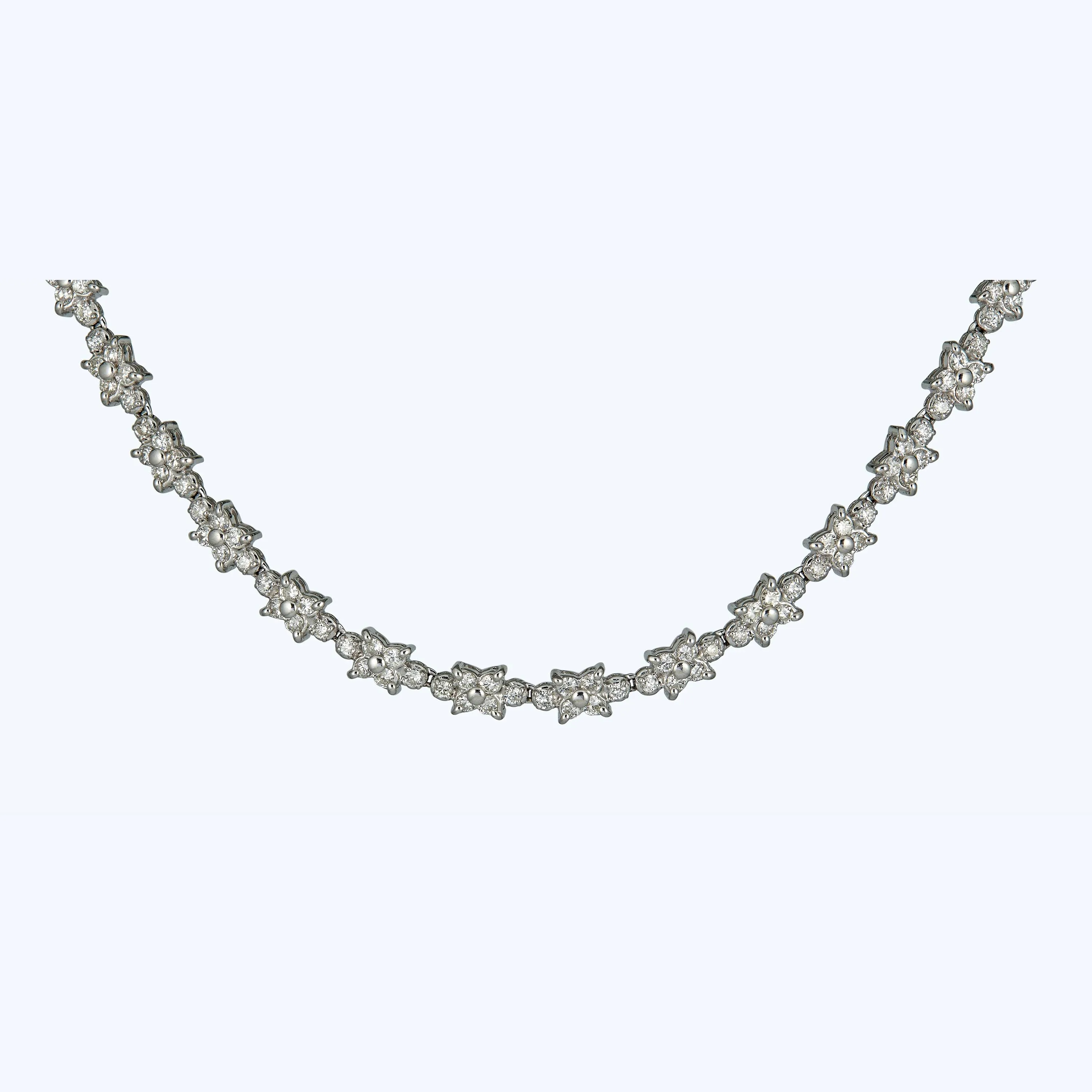Diamond Floret Line Necklace