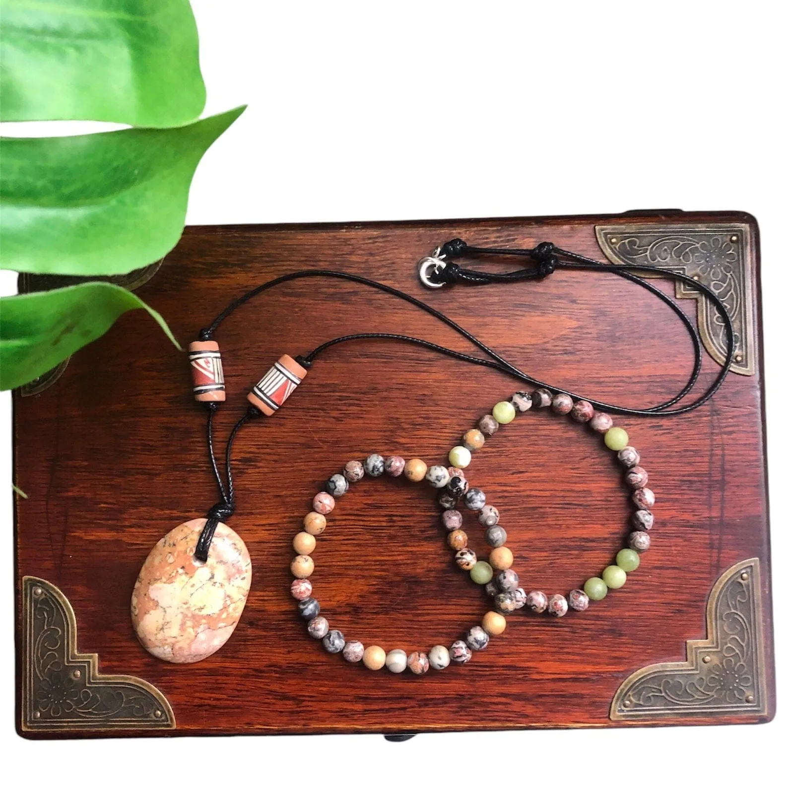 Jasper and Peruvian Beads Necklace