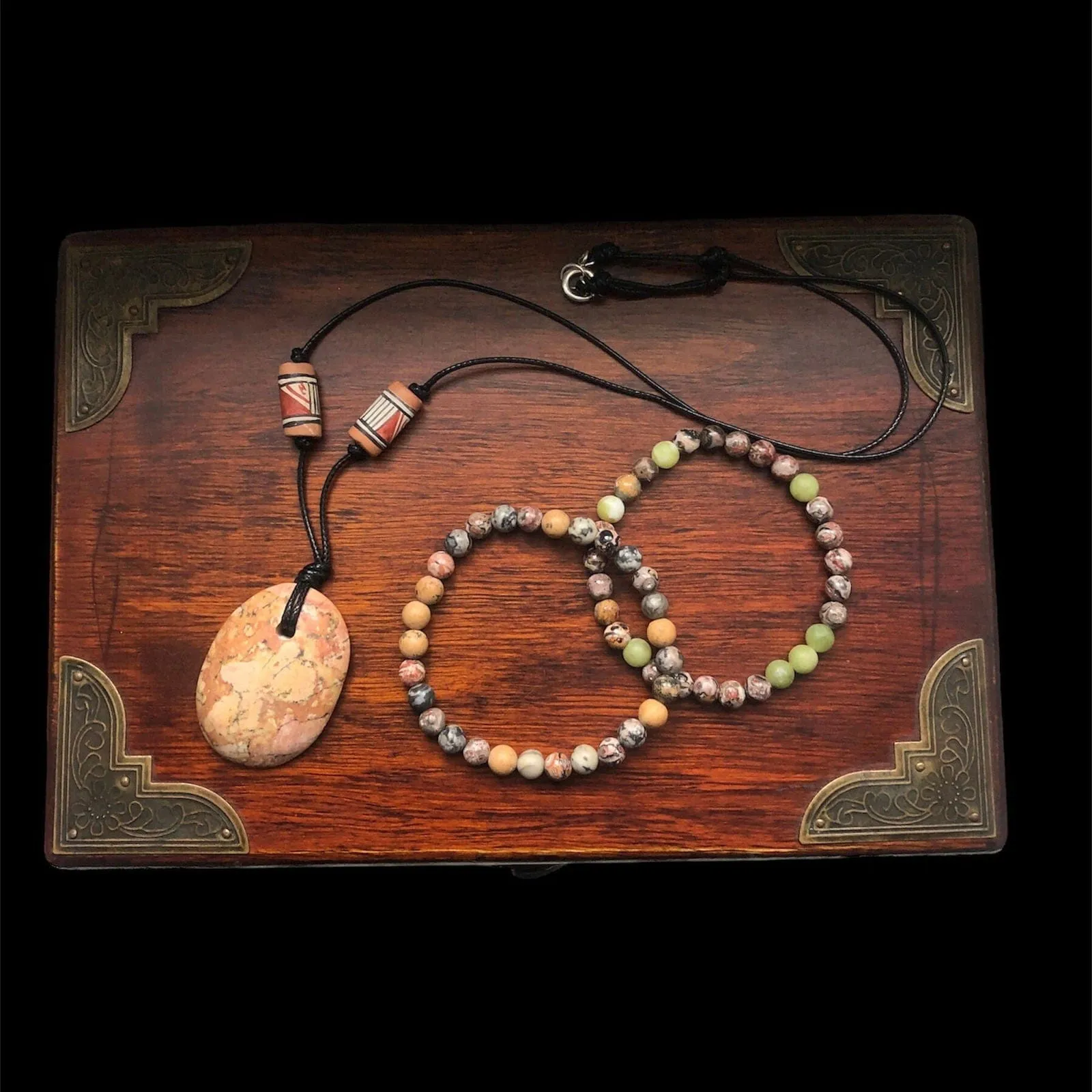 Jasper and Peruvian Beads Necklace