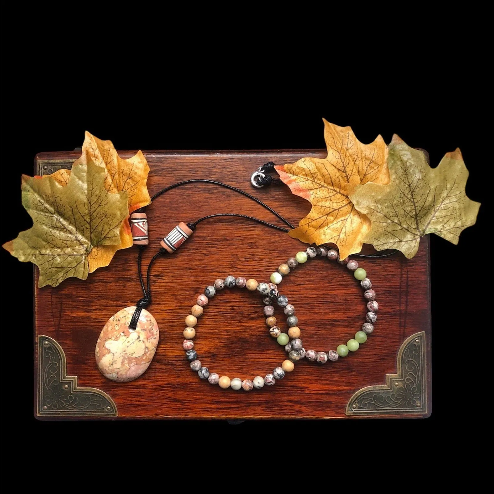 Jasper and Peruvian Beads Necklace