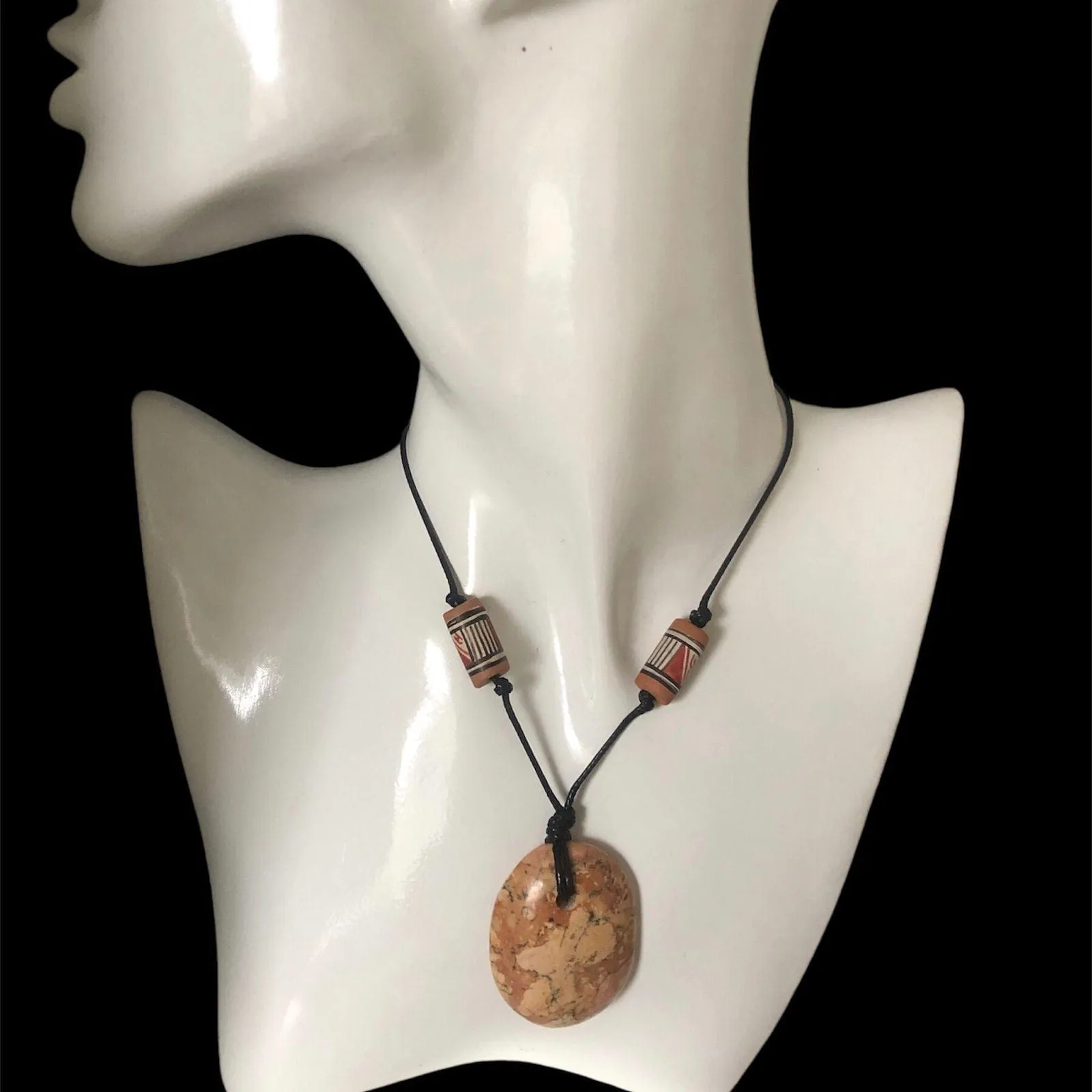 Jasper and Peruvian Beads Necklace