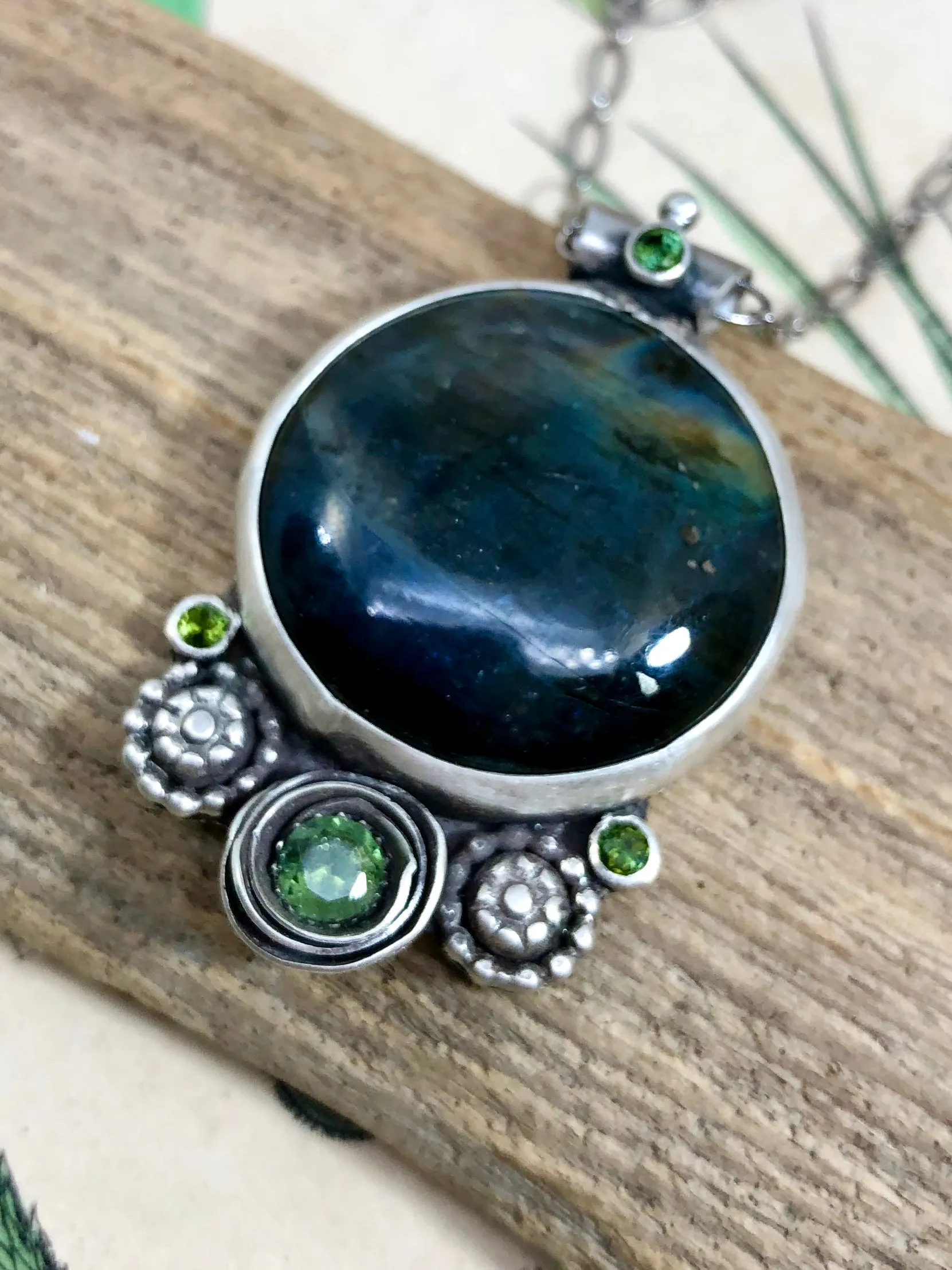 Labradorite Flower Necklace