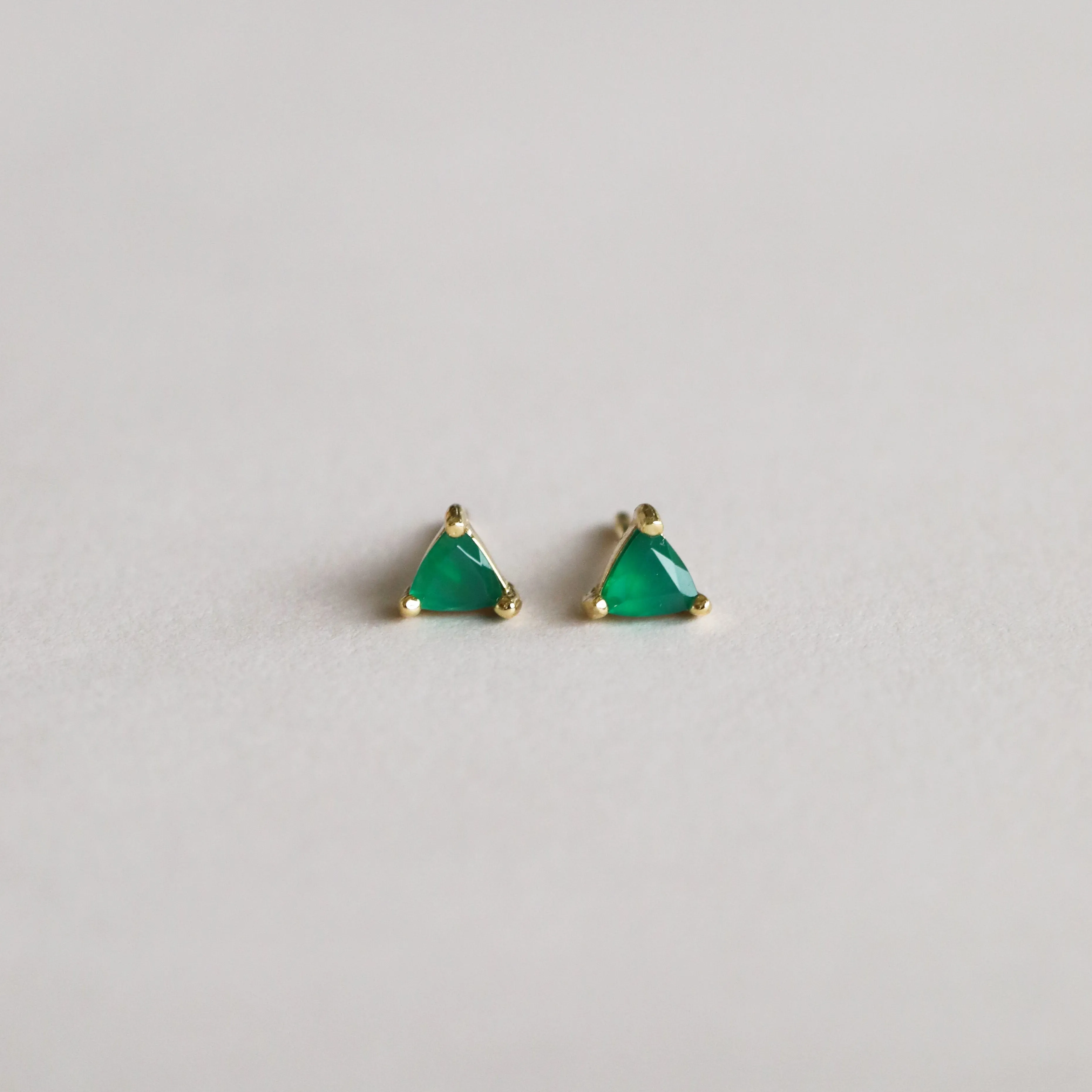 Mini Energy Gem Earring - Green Onyx
