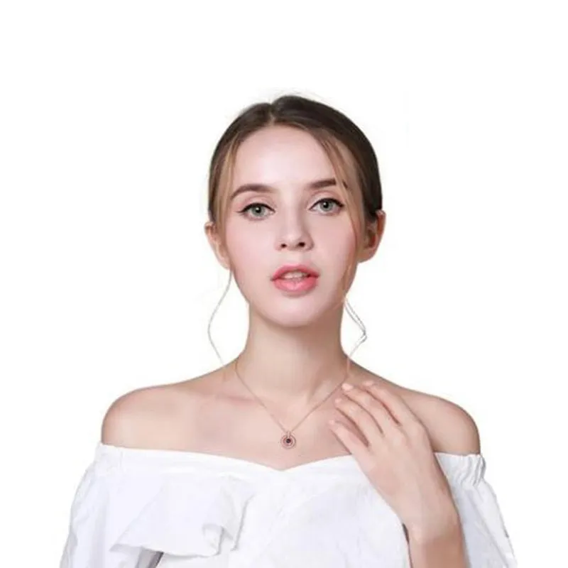 New Rose Gold Silver 100 Languages I Love You Projection Pendant Necklace Romantic Memory Wedding