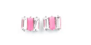 Open Door Jewelry - Electric Neon - Pink Starlet Shimmer Earring - Paparazzi Accessories