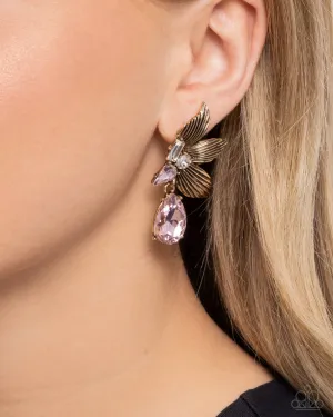 Paparazzi Earring ~ Showstopping Symphony - Pink