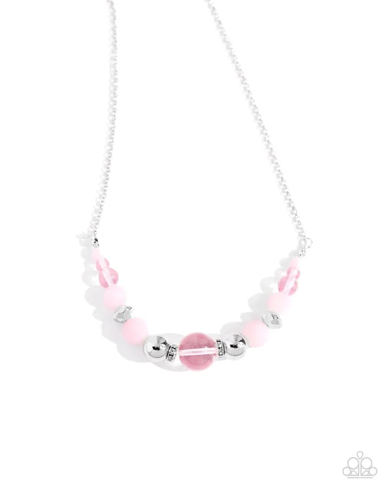 Paparazzi Necklace ~ Disco Date - Pink