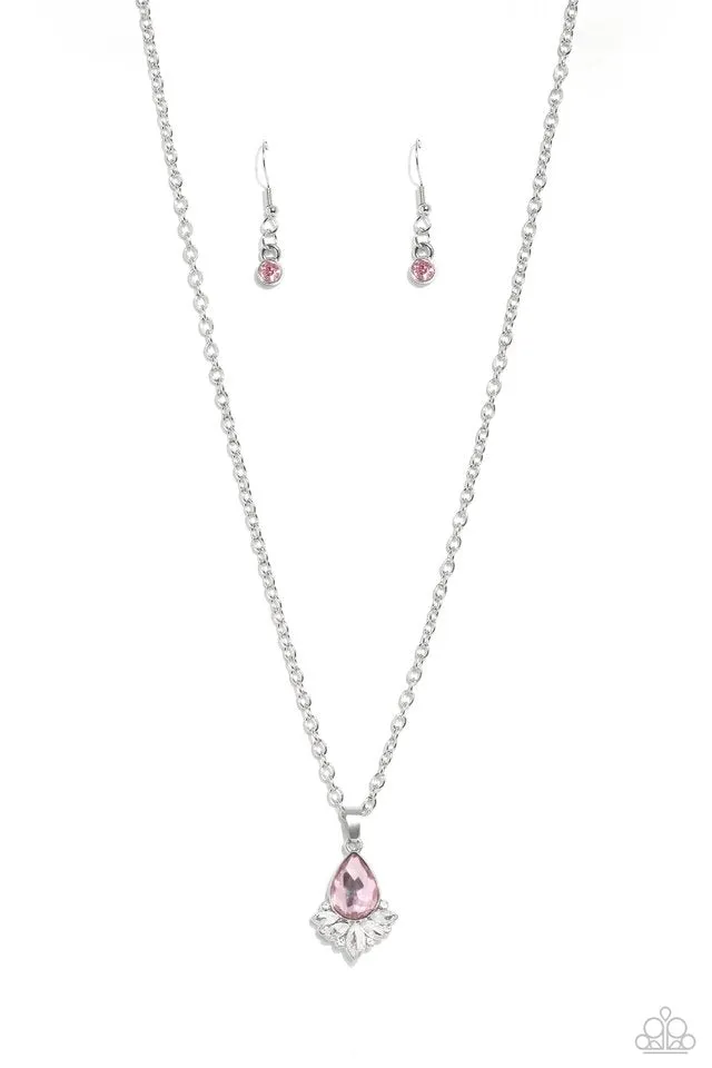 Paparazzi Necklace ~ Fancy Fringe - Pink