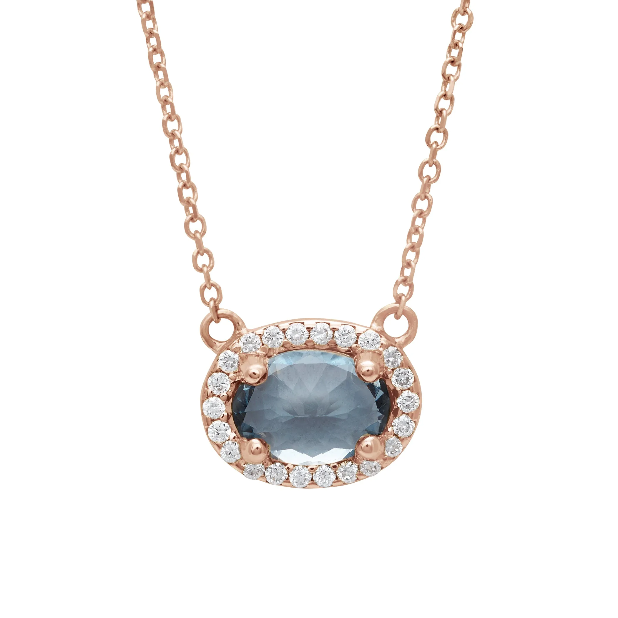 Pavé Amulet Necklace -  14k Gold, Grey Spinel & White Diamond