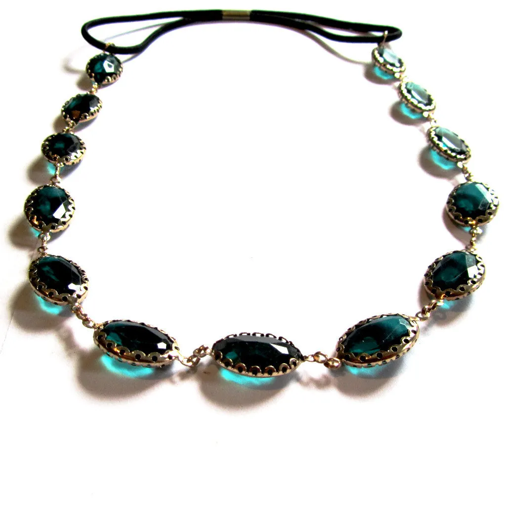 Pretty Green Gems Festival Headband