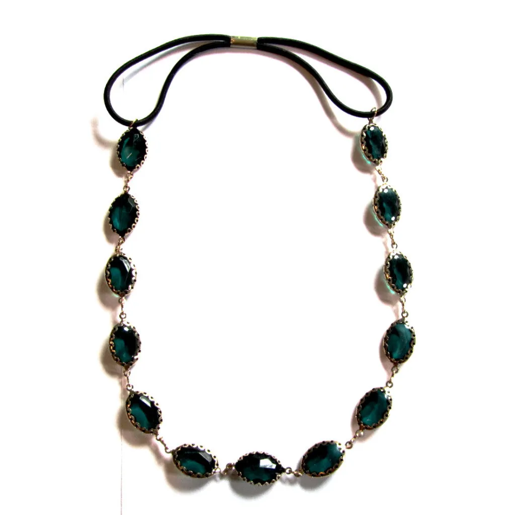 Pretty Green Gems Festival Headband