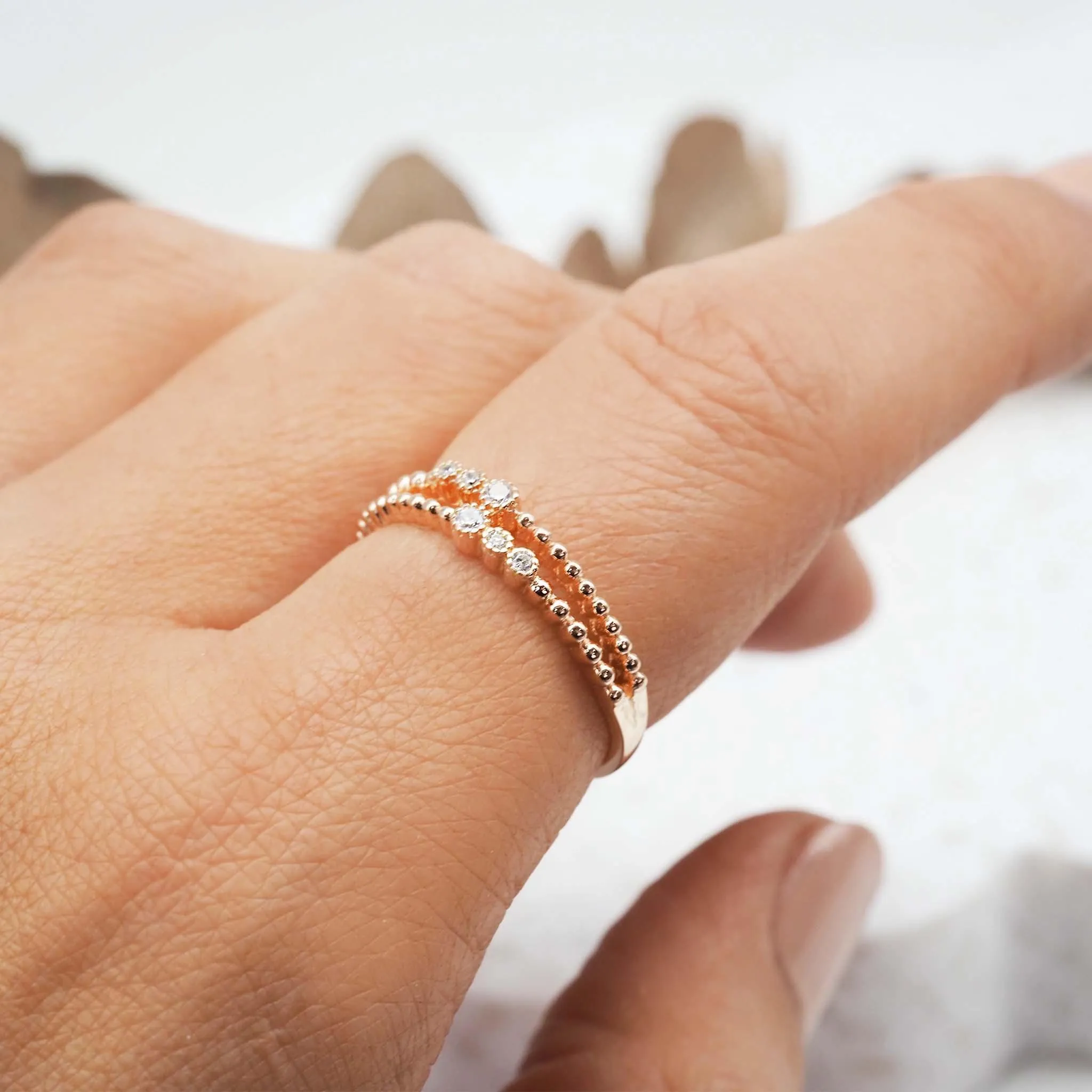 Rose Gold 'Serpens' Ring