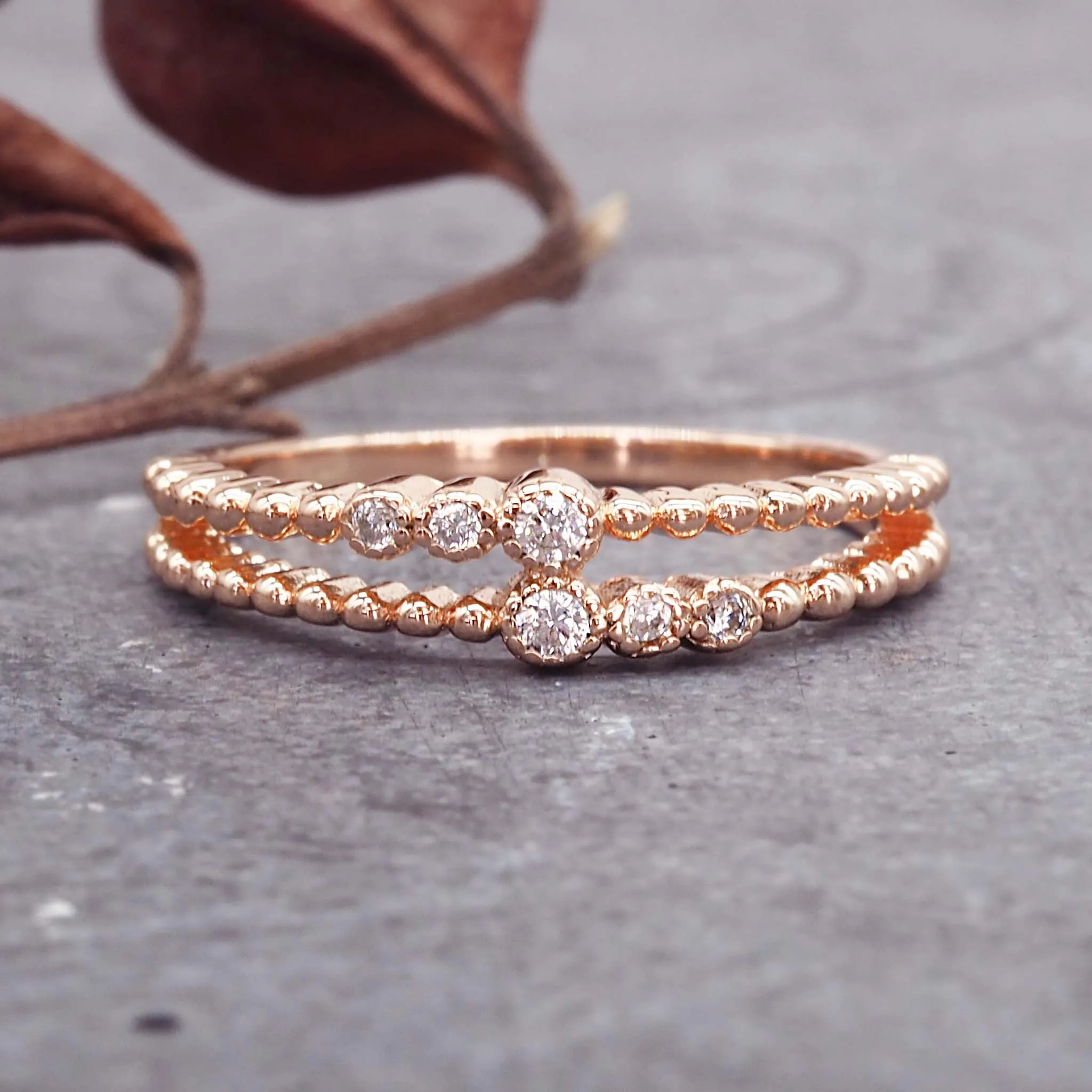 Rose Gold 'Serpens' Ring
