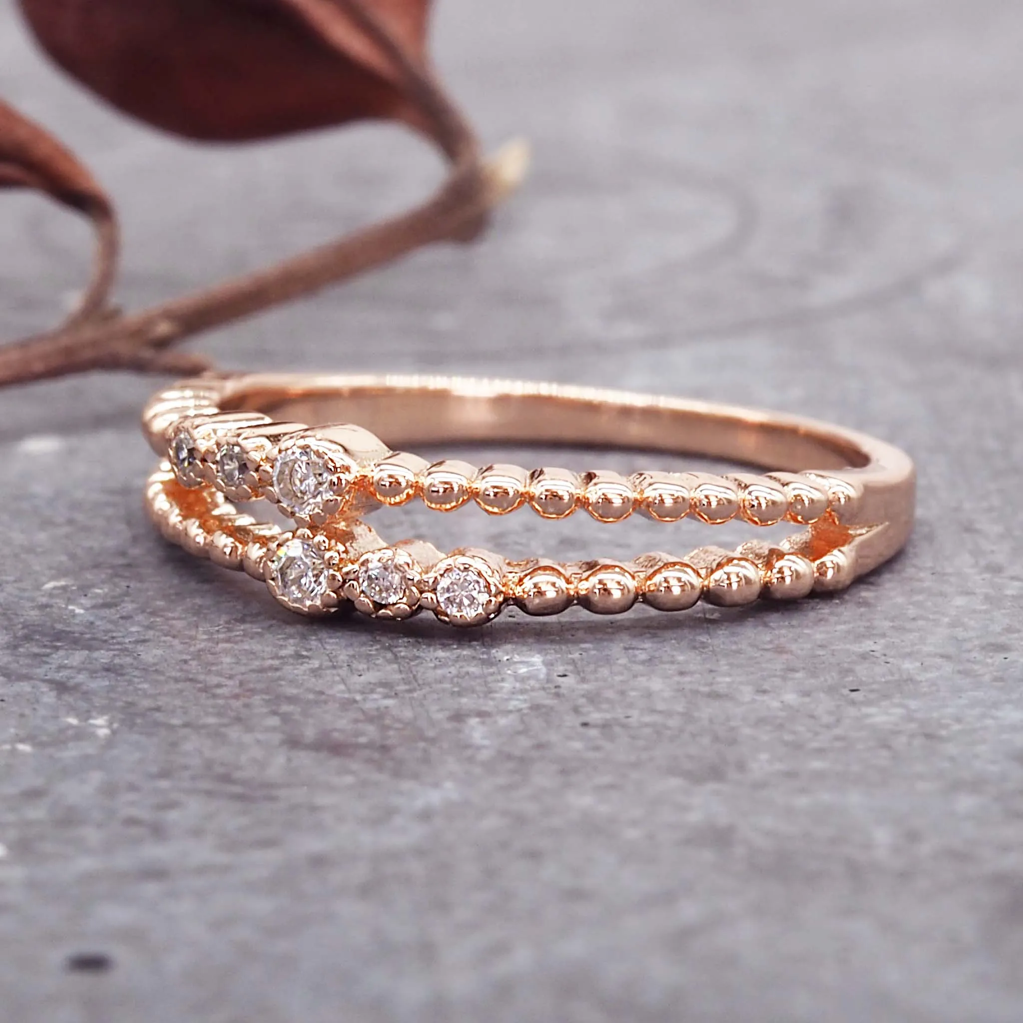 Rose Gold 'Serpens' Ring