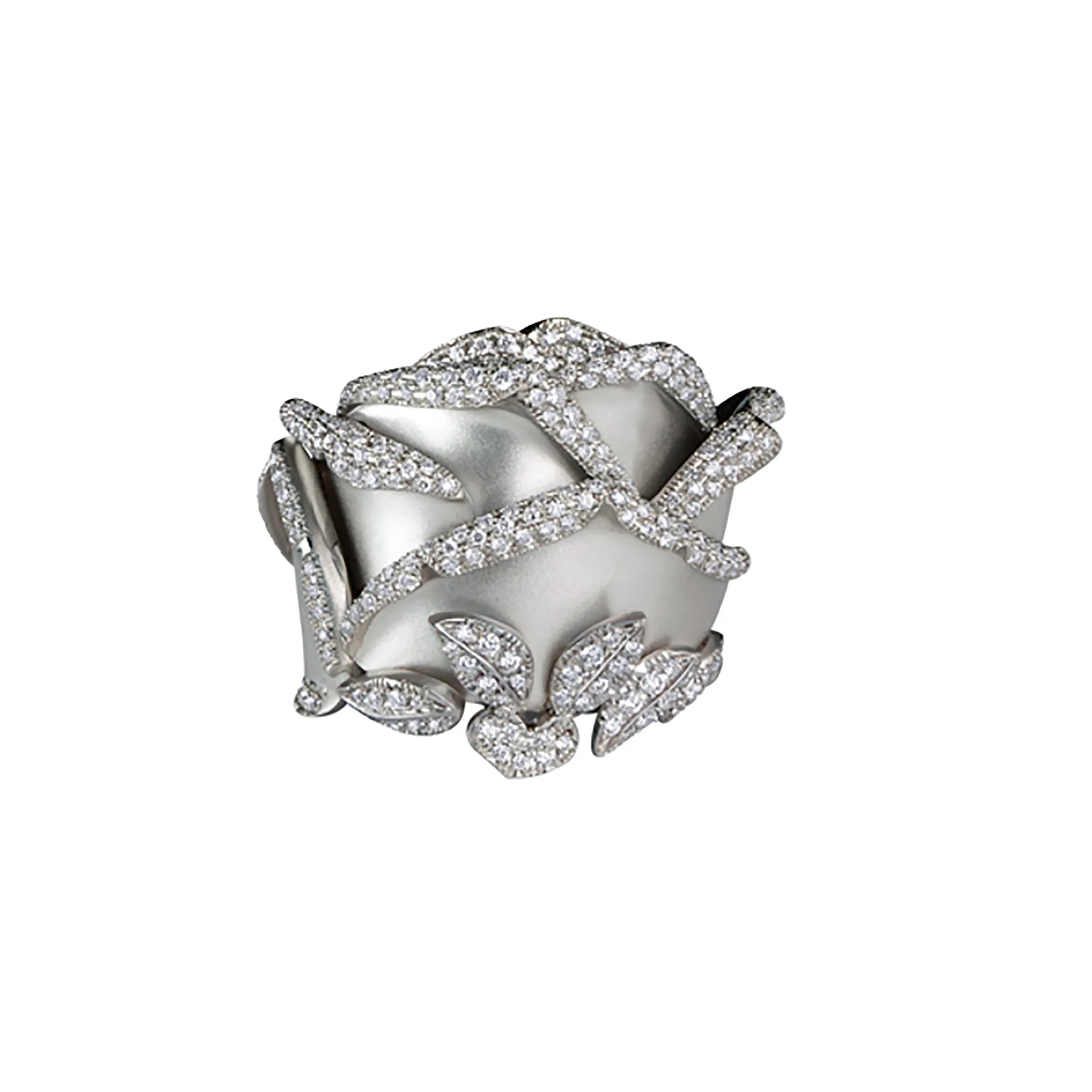 Rose of Hope - Satin Rose Gold and Diamond Ring