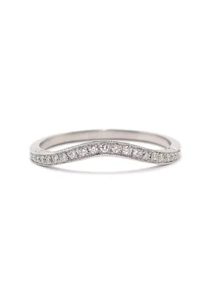Sébastien Barier Platinum .17ctw Diamond Curved Band