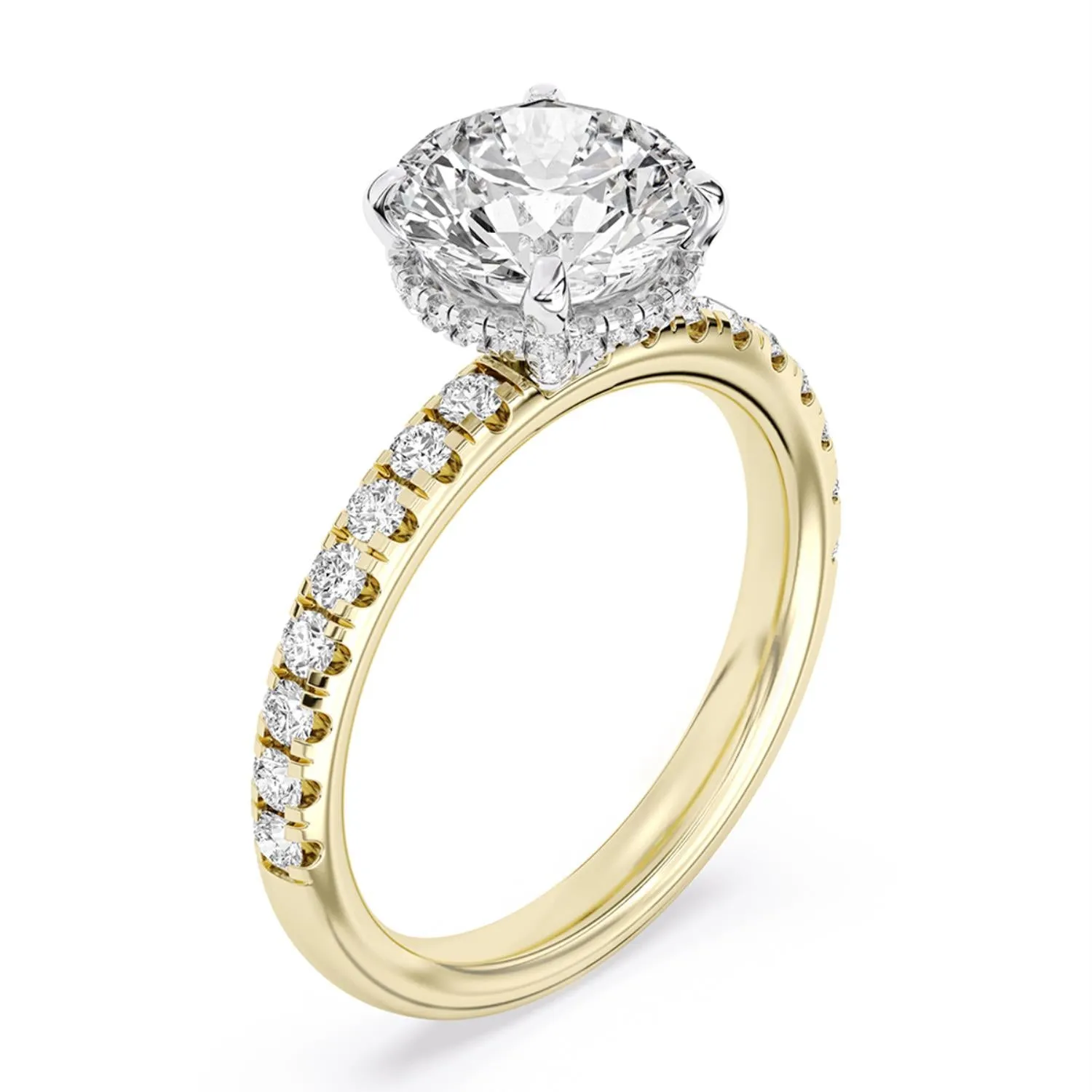 Signature EcoLove Diamond Dreams 3-3/4 CTW 100 Facet Centurion Diamond Bridal Set in 18KT Yellow Gold