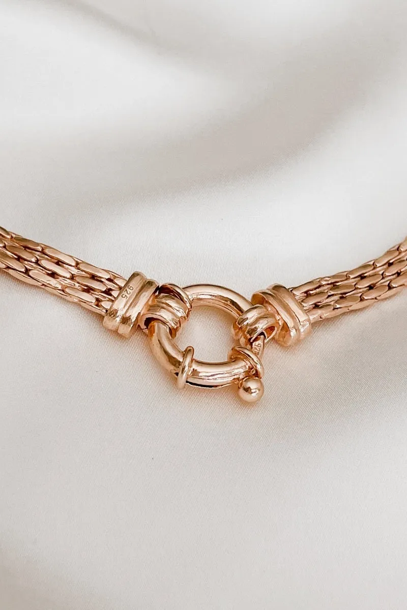 Signature Statement Necklace - Rose Gold