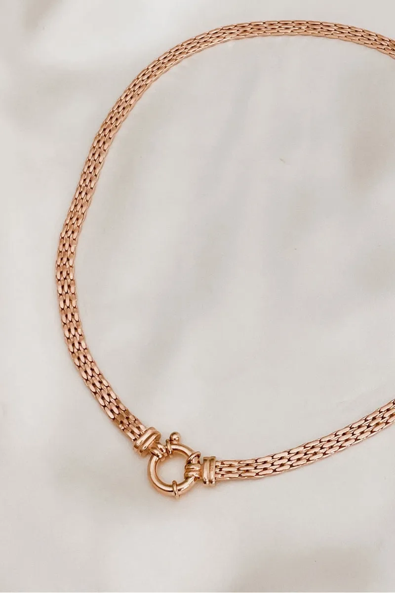Signature Statement Necklace - Rose Gold
