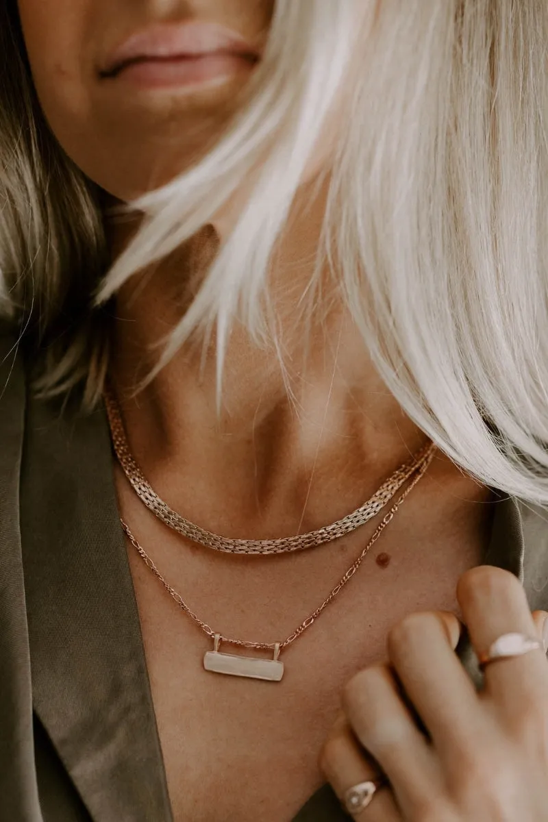 Signature Statement Necklace - Rose Gold