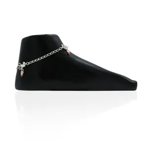 SIlver Radiant Colourful Gem Anklet
