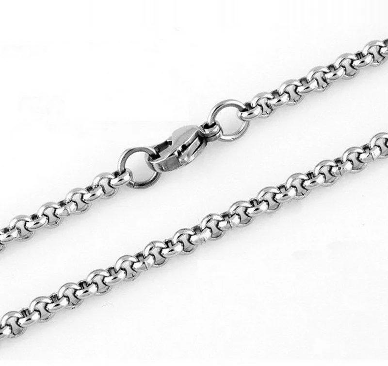 Stainless Steel Rolo Chains - Necklace Chains for Jewelry Making Supplies - Chain for Necklaces - Stainless Steel Mens & Womens - DIY